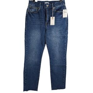 Good American Good Classic Raw Hem Jeans 8/29 NWT